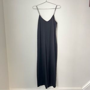 Reformation Silk Black Wide-Leg Jumpsuit